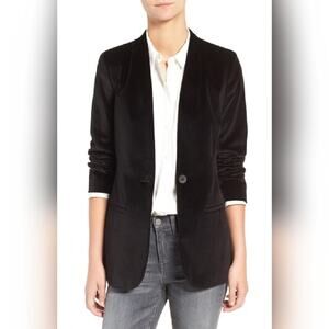 Hinge Black Velvet 1 Button Blazer SZ M